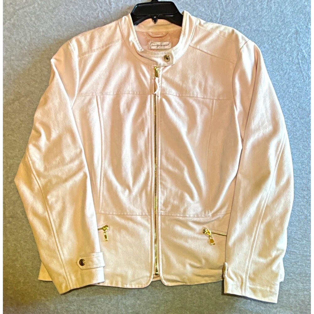 Christopher & Banks soft pink Women’s Jacket XL-suede like #0027